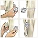 Nanami Chic One Pair Curtain Clips Attraction Appliance Curtain Buckle Magnetic Tieback Creative Diamond Curtain Bind (Sliver One)