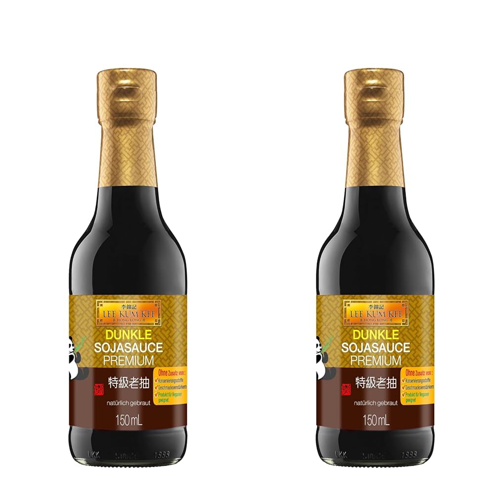 Lee Kum Kee Dunkle Sojasauce Premium – Würzsauce auf Sojabasis – 1 x 150 ml (Packung mit 2)