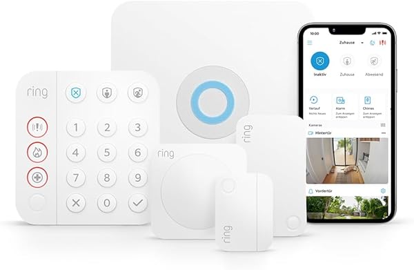 Ring Alarm-Set - S | Alarmanlage für Haus & Wohnung mit WLAN und Sensoren | Alarm-Benachrichtigungen direkt auf dein Smartphone | haustierfreundlich | Funktioniert mit Alexa