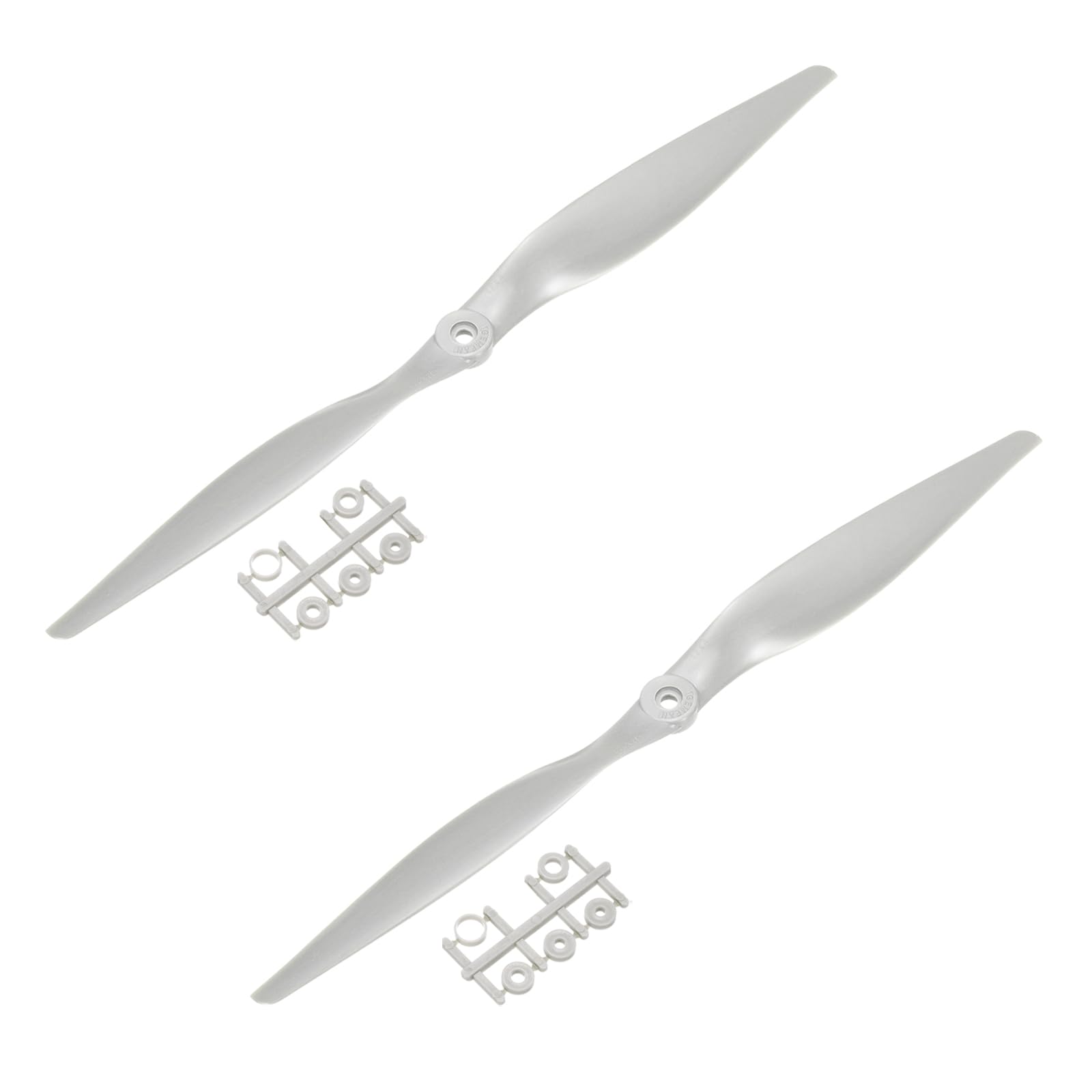 sourcing map 17x8 Propeller RC Propellers 2 Vane Blades Props Wings Grey with Adapter Rings for Electric Airplane Aircraft, Pack of 1