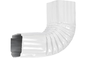 VYH Downspout Gutter Elbows （Positive Elbow，90 Degrees 2x3 Style A， Gutter Elbow, Downspout Elbow, Roofing Gutter Downspout Elbows (White)