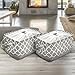 Sorbus Storage Basket Bin Set, Collapsible Rectangular Fabric Storage Organizer Basket with Drawstring Closure & Carry Handles for Laundry, Toys, Clothes, and more, 2-Pack (Gray Pattern)