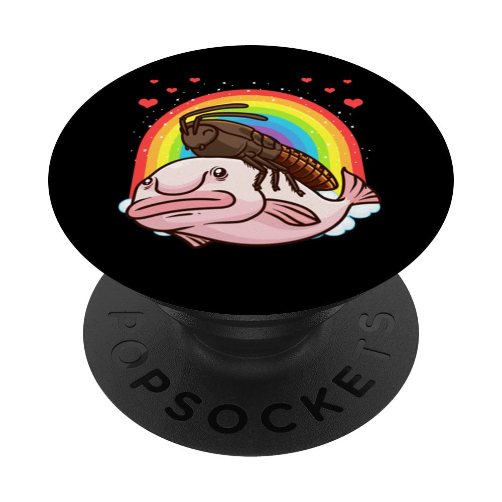 Madagascar Hissing Cockroach And Blobfish Insect Lover PopSockets Swappable PopGrip