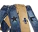Hibery 16 Pack Denim Iron On Patches Knee Patches for Jeans Clothing No-Sew Shades Blue Jean Patches (4.9'' x 3.7'')