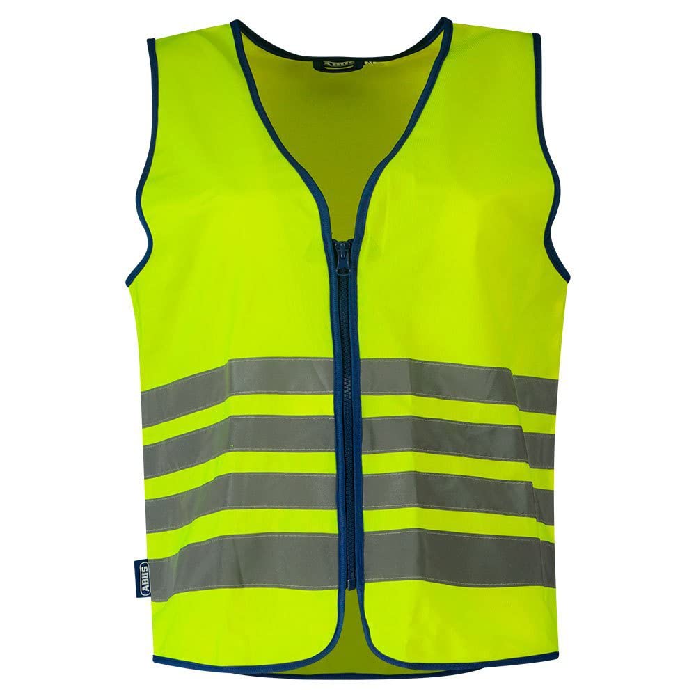 ABUS high visibility waistcoat Lumino Reflex Vest - safety waistcoat for better visibility by day and night - for adults - with zip