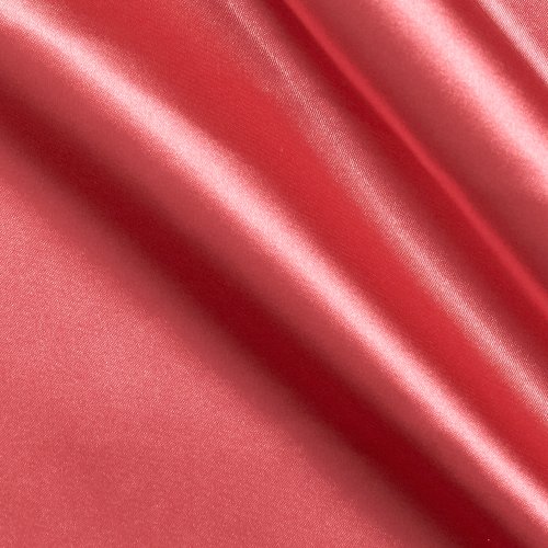 Ben Textiles Inc. Stretch Charmeuse Satin Coral Pink Fabric By The Yard