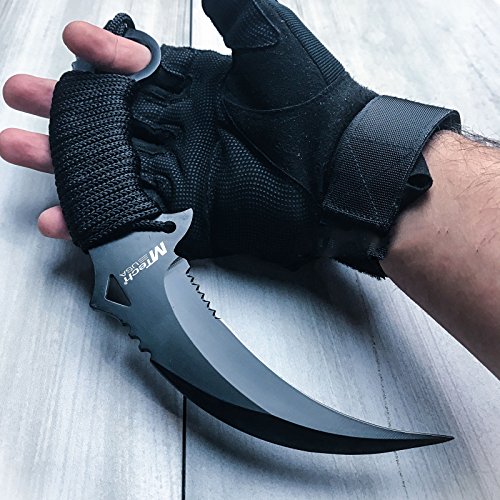 10" TACTICAL COMBAT KARAMBIT KNIFE BestSeller989 Survival Hunting BOWIE Fixed Blade