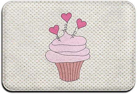 Delicious Heart Cupcake Non-Slip In/outdoor Doormats 4060 White