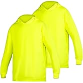 HYCOPROT High Visibility Safety Shirts Long Sleeve Hoodie Sun Protection Construction Work Shirts with Hood for Men Women