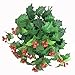 Htmeing 2pcs Artificial Bushes Holly Spray Berries Cedar Leaf Stems Christmas Flowers Leaves Home Party Decoration (Green)
