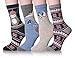 Dosoni Girl Novelty Cartoon Animal Lovely Cute socks 4 packs-Gift Idea (Penguin/Black)