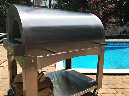 ilFornino Professional Series Wood Fired Pizza Oven - Thicker Gauge Stainless Steel- One-Flat-Cooking-Surface- Double Insulation