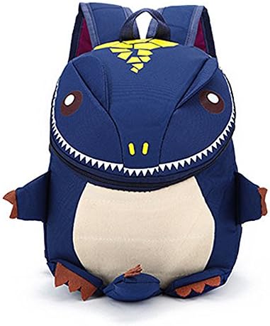 ZakTone Cute 3D Dinosaur Nursery Toddlers Backpack Kindergarten Preschool Book Bag for Baby Boys Girls (Navy Blue)