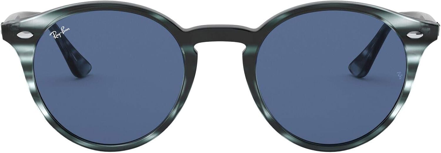 Ray-Ban RB2180 Round Sunglasses, Dark Tortoise/Brown, 49 mm: Shoes