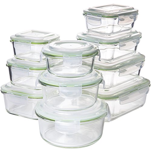 Zenware COMIN18JU082710 20 Piece Microwave Safe Glass Food Storage