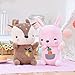 Me Too Sika Deer Plush Dolls Stuffed Cerf Animal Toys (Brown) 8''
