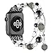 Simpeak Beaded Band Compatible with Apple Watch Series 10 (46mm) Series 9 8 7 (45mm) 6 SE 5 4 (44mm) 3 2 1 (42mm), Women Handmade Beaded Elastic Bracelet Compatible with iWatch 46mm 45mm 44mm 42mm