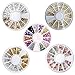 Nail Art Decoration Manicure Pedicure Tool Set 14Pcs Nail Stickers, 5Pack Nail Fake Diamond Rehinstones, 5 Nail File Sticks, 5 Nail Dotting Pen, Nail Stamping Sponge
