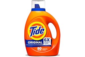 Tide Laundry Detergent Liquid, Original Scent, 80 Loads, 105 FL OZ, Works on 100% of Common Stains, Laundry Soap, Liquid Laundry Detergent