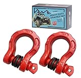 HOUERT Heavy Duty D-Ring Shackle, 68,000 lbs Break