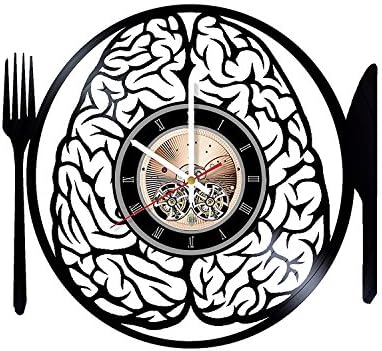 Brain Design Vinyl Record Clock – Unique and Stylish Gift Idea – Perfect present for birthday, anniversary, wedding, Valentine’s Day – Modern Décor for any space