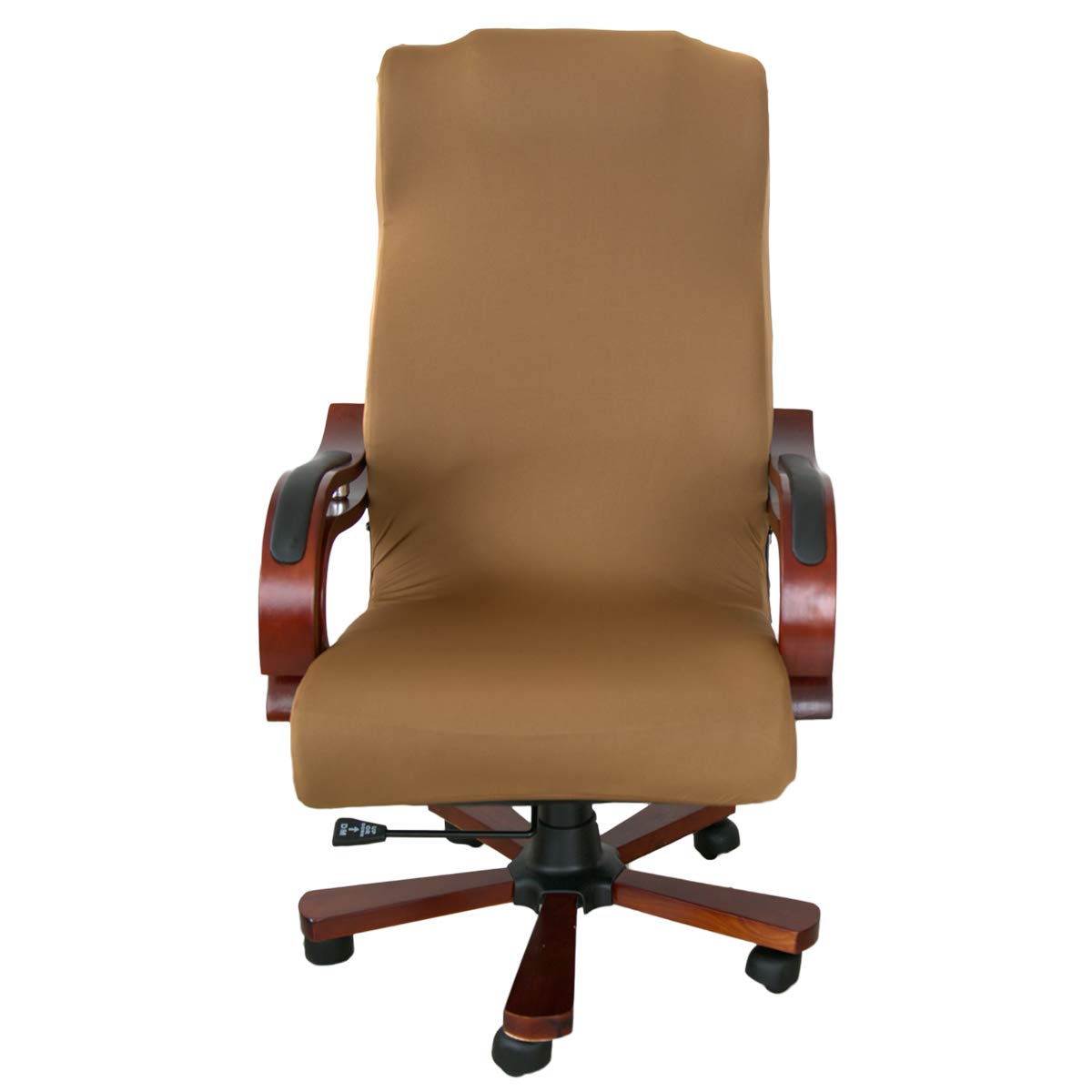 Stretchable Removable Resilient Chair Covers Computer Swivel Chair Cover Universal Armchair Cover Slipcover for Office Rotating Chair Dinning Chair Modern Simplism Style (No Chairs) (Coffee)