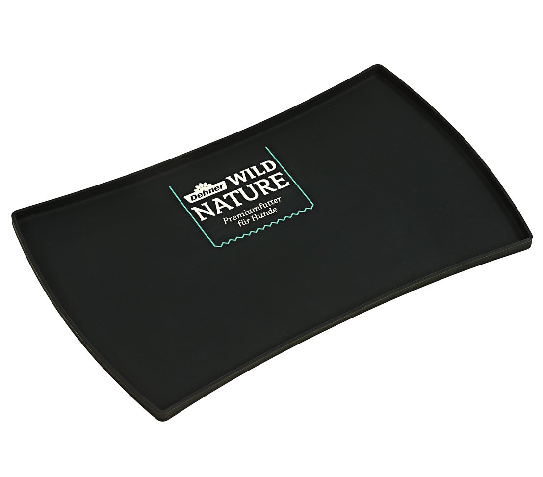 Dehner Wild Nature Bowl Mat Approx. 48 x 30 x 1.5 cm Silicone Anthracite