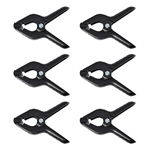 Slow Dolphin 4.3 Inch Black Nylon Muslin / Paper Photo Background Spring Clamps-6 Pack