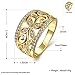 Zarbrina Women's Fashion Rose Gold Plated Cubic Zirconia Wedding Band Flower Engagement Promise Ring