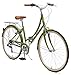 Critical Cycles Beaumont-7 Seven Speed Lady's Urban City Commuter Bike, Olive, 38cm (Small/Medium)