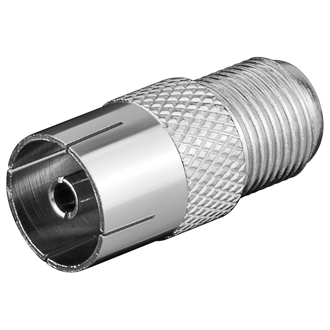 Goobay 11840 F-adapter: F female > Coaxial female - zinc