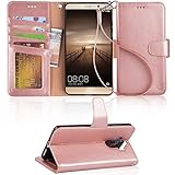 Mate 9 Case,Arae Huawei Mate 9 wallet Case with Kickstand and Flip cover (rosegold)