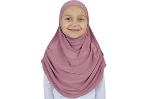 Modefa Islamic Girl Child Practical Amira Hijab Two Piece Muslim Scarf & Bonnet - Instant Easy Hijab