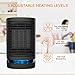 COMLIFE Ceramic Space Heater, 950W Portable Electric Fan Heater with Auto Oscillation, Mini Personal PTC Heater with Fan, ETL Listed, Tip-Over&Overheating Protection for Office Indoor Home