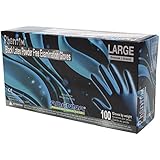Adenna Phantom  6 mil Latex Powder Free Exam Gloves (Black, Large) Box of 100