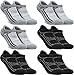 Tesla CLSL TM-MZS05-DGKZ_Large Men's 6-Pairs Atheltic No Show Socks Cushioned Comfort w Mesh MZS05