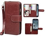 Case for Samsung S3,xhorizon TM FLK Premium Leather Folio Wallet Magnetic Wristlet Purse Soft Flip Multiple Card Slots Case for Samsung Galaxy S3 i9300 (Coffee)