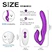 Remote Control Strapless Strap on Dildo Dual Vibrators, 9 Speed Rechargeable G-Spot Massager, Silicone Double Ended Dildos Sex Toys for Lesbian Women Couples (Purple)