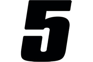 Dirt Digits DD53B-5 Black 5.5" High-Gloss Precision Die Cut Vinyl Number 5, 3 Pack