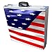 PartyPong 8-Foot Professional Beer Pong Table w/Cup Holes, LED Lights & Pong Balls - America Edition