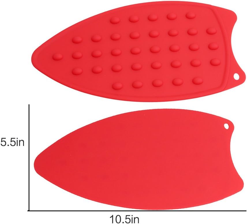 Tangser Multipurpose Silicone Iron Rest Pad for Ironing Board Hot Resistant Mat,Silicone Heat Resistant Iron Rest Pad (Red): Home & Kitchen