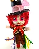 Mad Hatter Voodoo String Doll Key Chain Handmade Alice In Wonderland