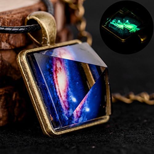 Luminous Pyramid Star Crystal Charm Pendant Glow In The Dark Necklace Chain new #15