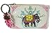 Papaya Art Festival Lucky Elephant Art Design Oil Cloth Keychain Coin Purse