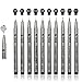 Leedemore Black Letmall Micro Fineliner, Waterproof Archival Ink Line Pens, Sketching, Drafting, Artist Illustration, Technical Drawing,Scrapbooking, 10PCS
