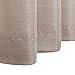 jinchan Beige Linen Textured Curtains for Living Room Jacquard Contemporary Lattice Light Filtering Rod Pocket Window Treatment Set for Bedroom Drapes 84 inches Long 2 Panels