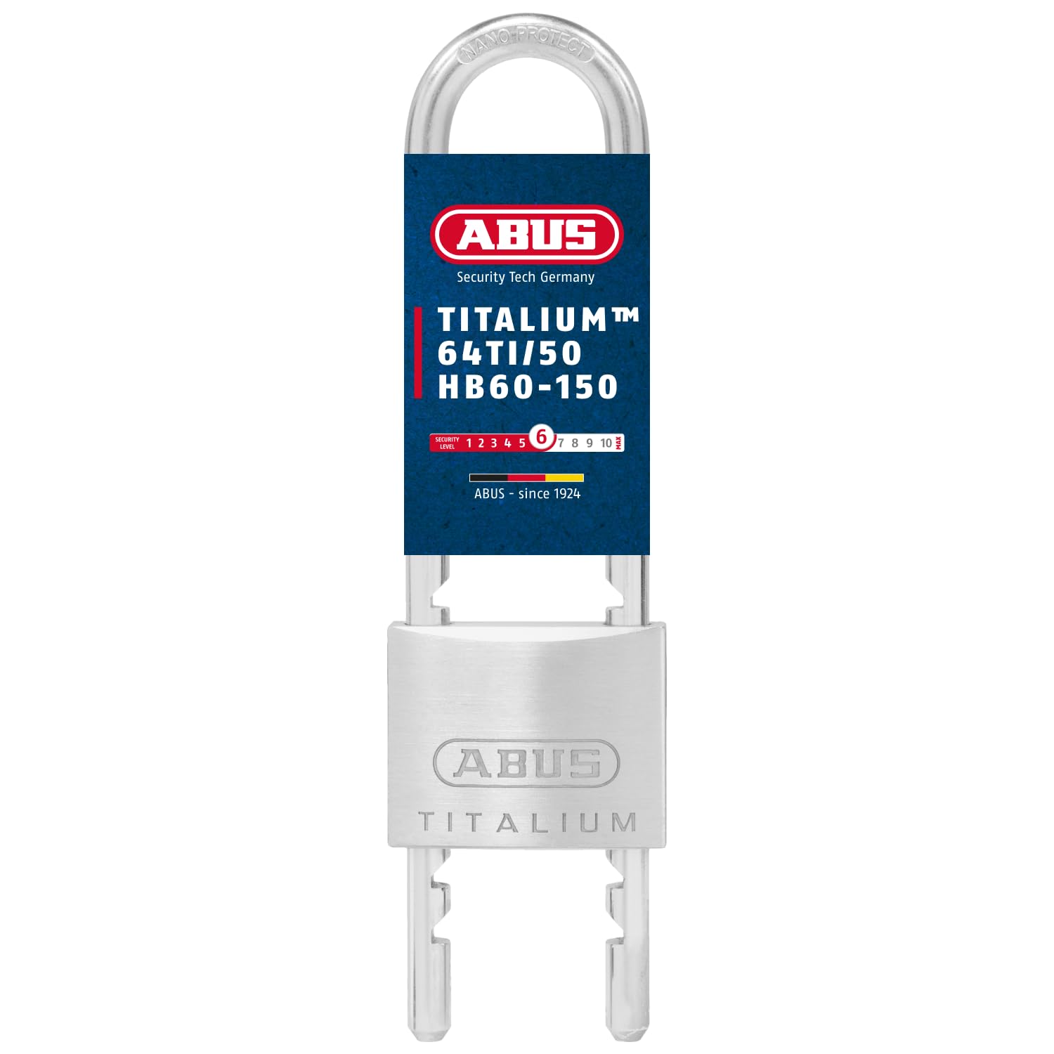ABUS 89490 64TI50HB60-150 Padlock, Single, 50mm / Bügelhöhe 60mm