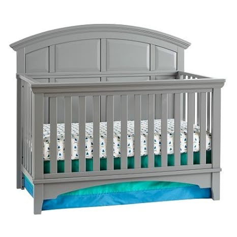 4 In 1 Easy To Assemble Brooklyn Convertible Crib Built In Hardware 3 Mattress Height Positions Nursery Gray Baby Amazon Com