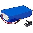 72V Lithium Ion Battery Pack 30Ah 20S4P with Built-in BMS for E-Bike, Compatible with 200-1600W Electric Bicycle Motors, Includes Charger and Protection Features
