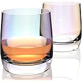 Amesser Whiskey Glasses Old Fashioned 11 - Ounce Set of 2, Lead·Free Handblown Crystal Whisky Tumbler for Bourbon, Scotch, Li